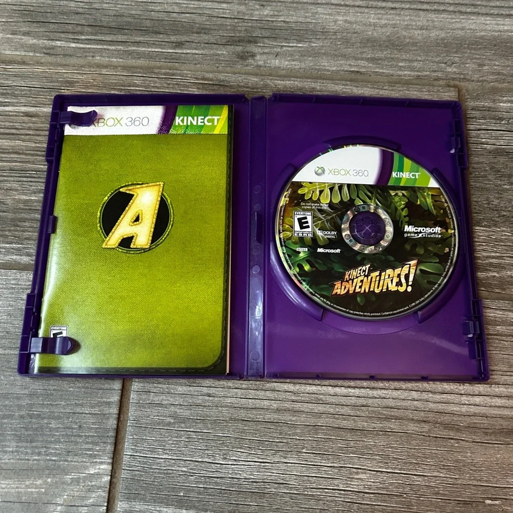 Kinect Adventures Xbox 360 Game with Case Disc Manual‎
